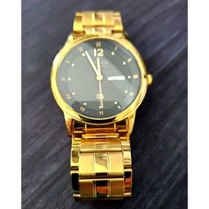 *SQ‎ Men’s Black Dial Gold 41mm Watch After Market Non OEM Movement Runs G…
